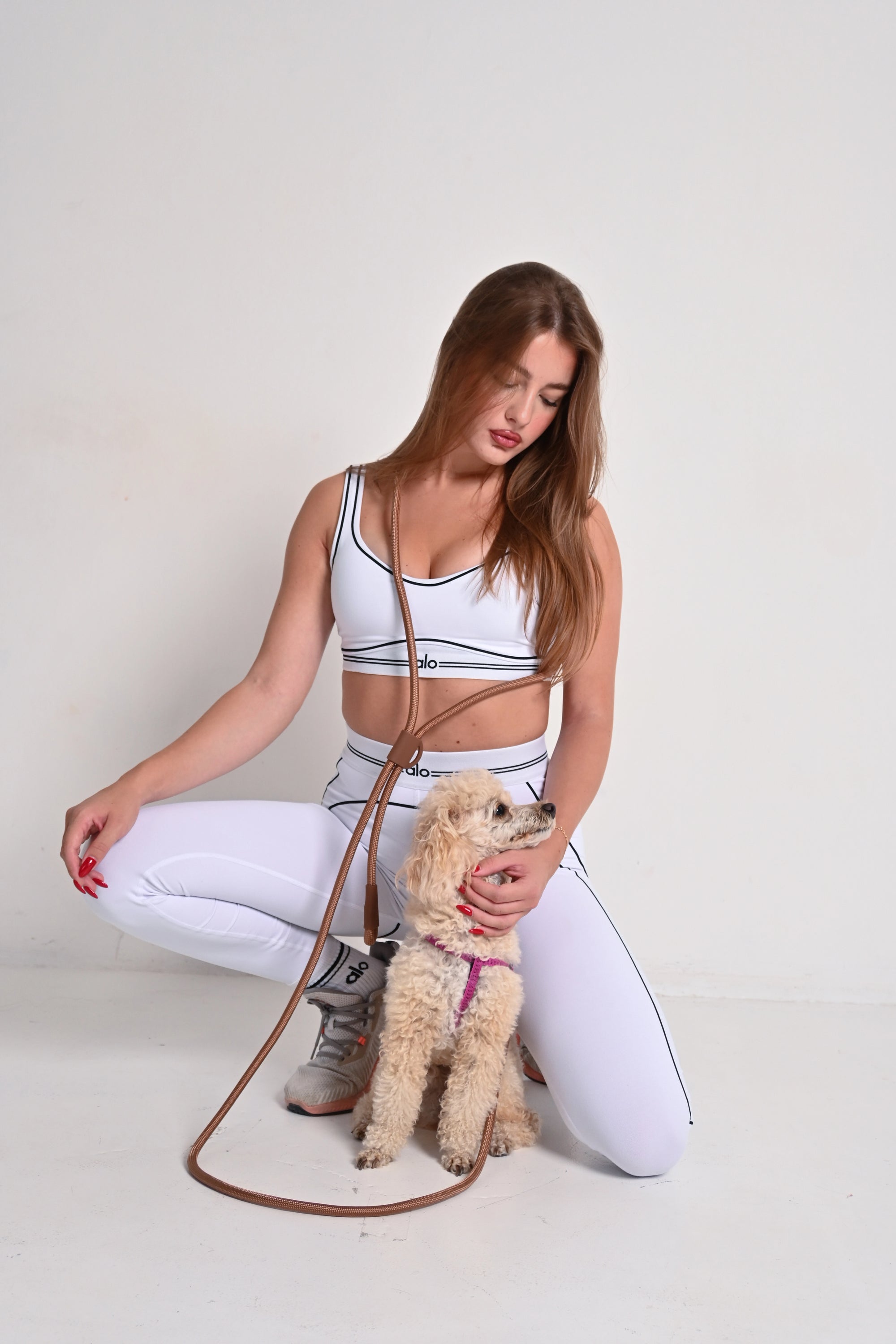 Hands free povodac za pse - Braon