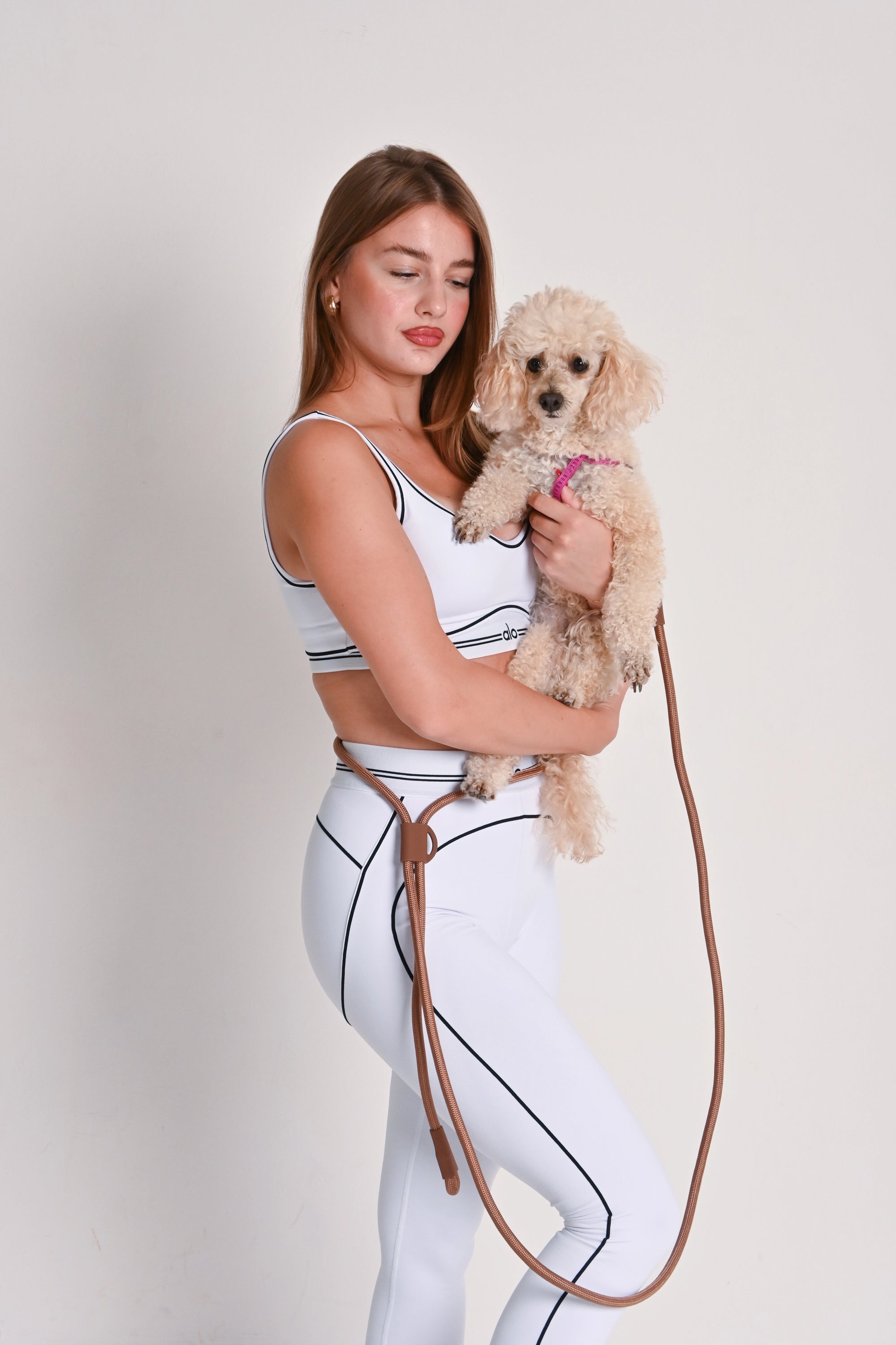 Hands free povodac za pse - Braon