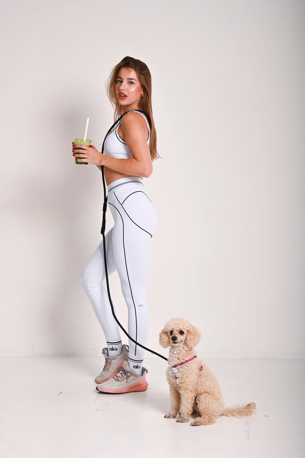 Hands free povodac za pse - Crni