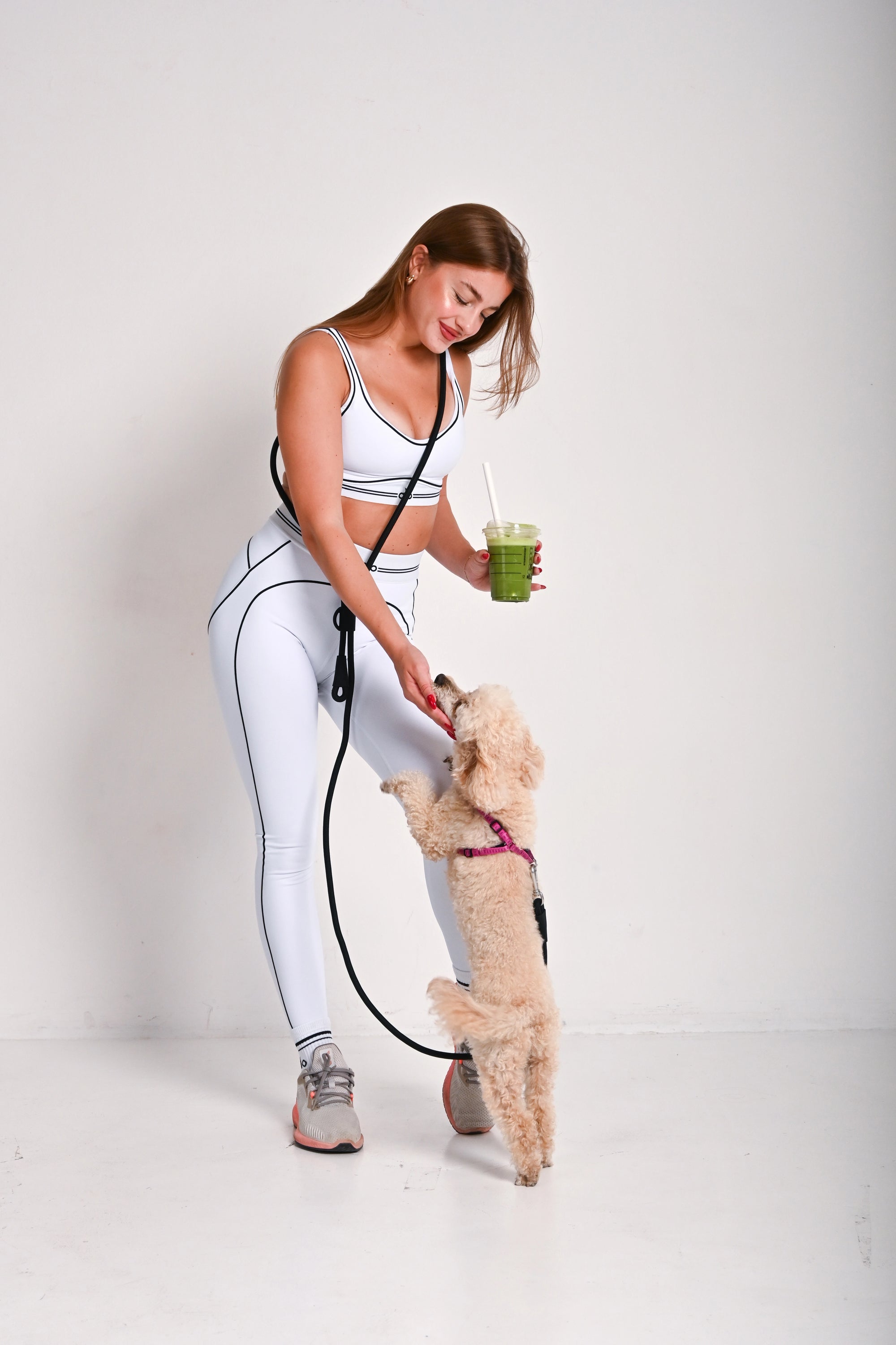 Hands free povodac za pse - Crni