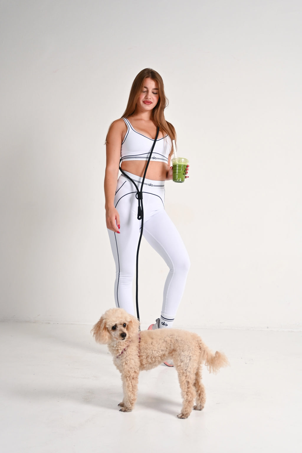 Hands free povodac za pse - Crni