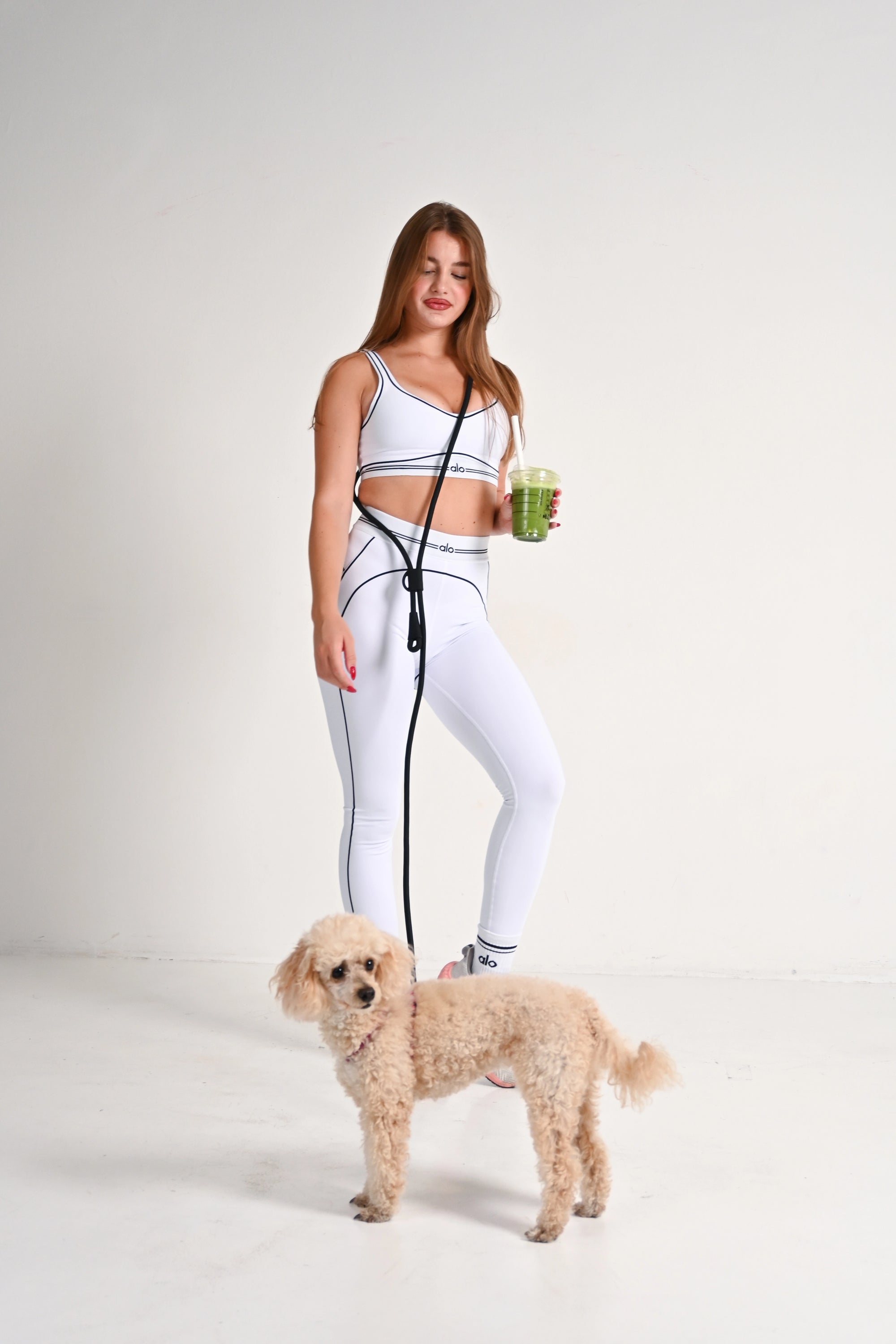 Hands free povodac za pse - Crni