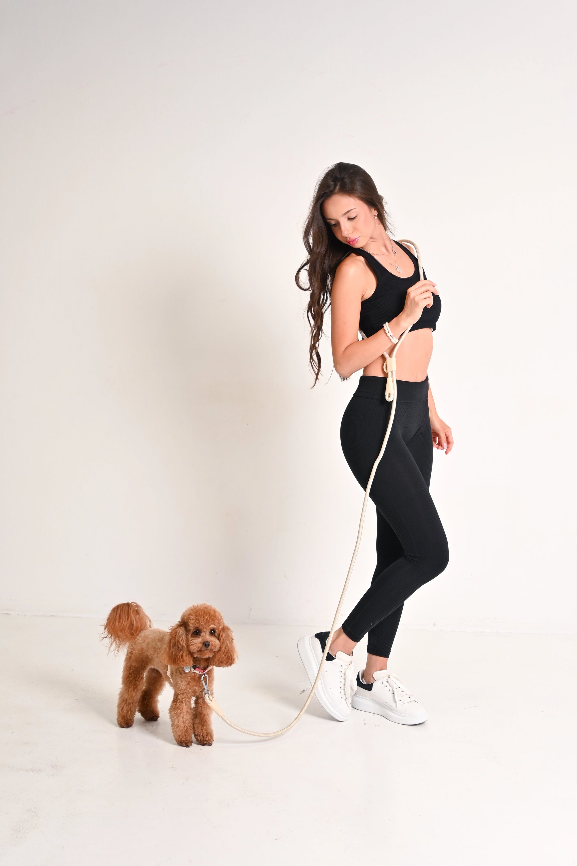 Hands free povodac za pse - Bež