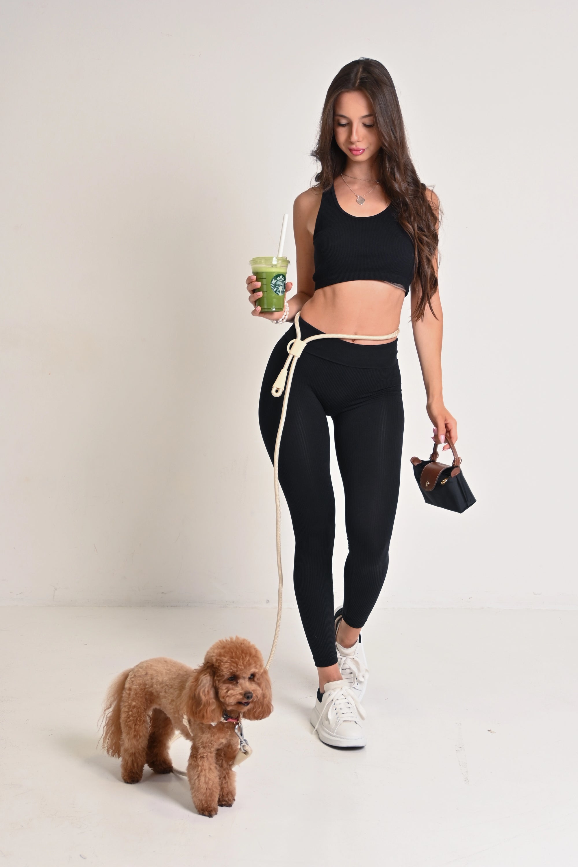 Hands free povodac za pse - Bež