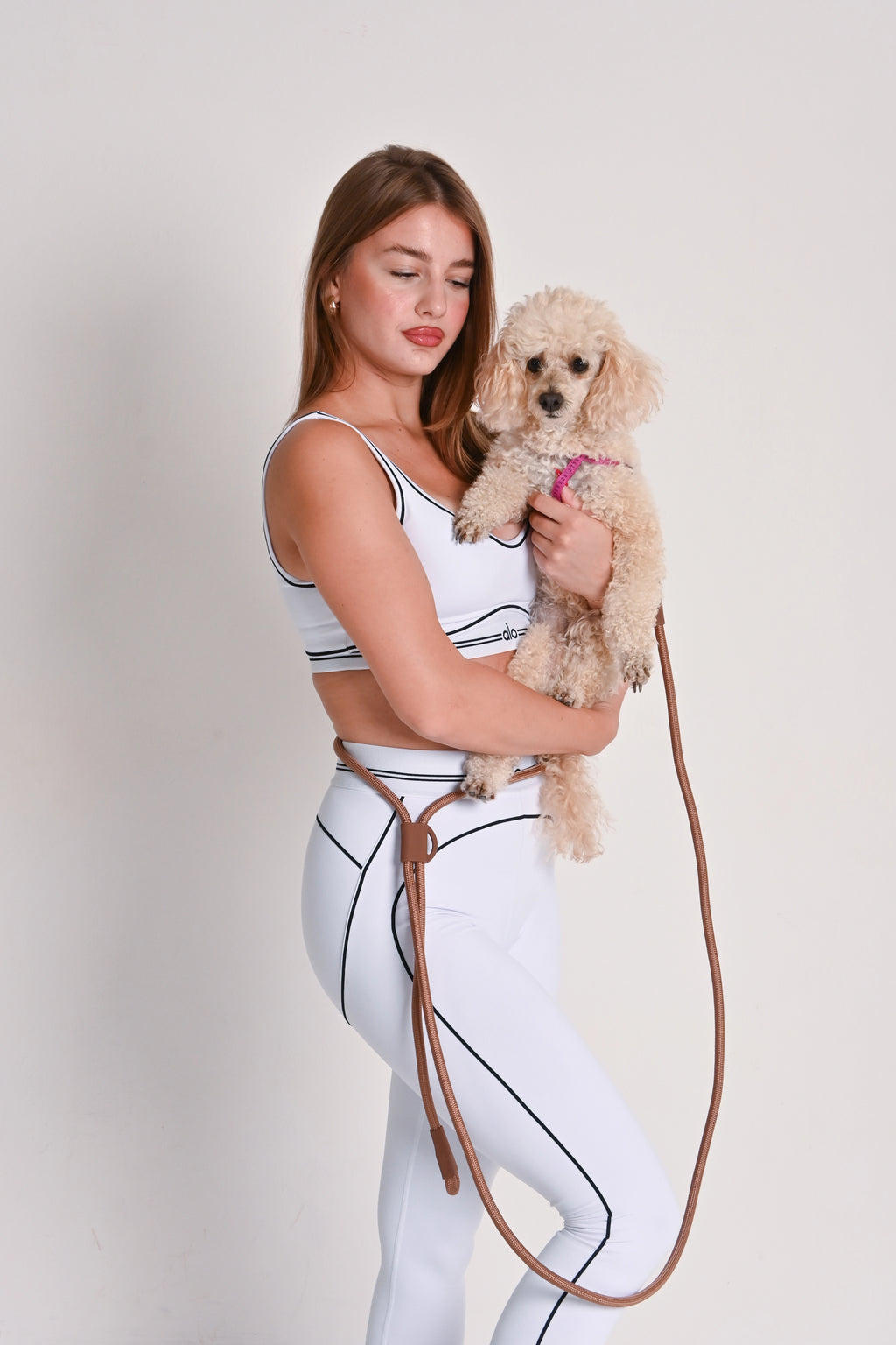 Hands free povodac za pse - Braon